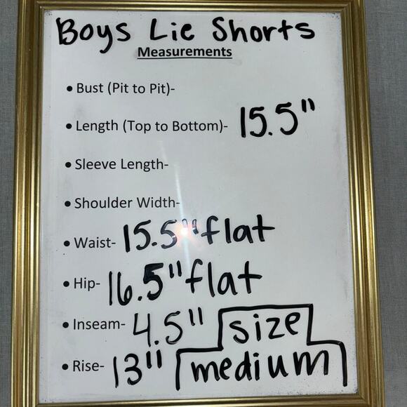 Boys Lie Rebel Drawstring White Shorts – Size Medium Loungewear Comfy Edgy Short - Picture 15 of 15